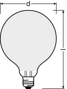 Lampa LED Osram GLOBE125, 125mm, E27, 2452 Lumen, Lumina Calda - Img 3