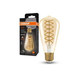 Lampa LED Osram Vintage 1906, Dimmabila, 8.8W, 2400K, Aurie
