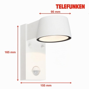 Lampa LED pentru exterior TELEFUNKEN cu senzor de miscare, 7,5W, alba - Img 6