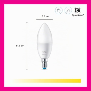Lampa LED Regla WiZ E14, 470 lm, dimmabila, alb cald-alb rece - Img 3