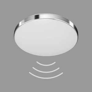Lampa LED TELEFUNKEN cu senzor de miscare, 16W, 1500 Lumen, AlbChrom, 29cm