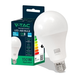 Lampa LED V-TAC A80 20W (echivalent 150W) - 2452 Lumen, 4000K