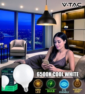 Lampa LED V-TAC Globe E27 22W 2600 Lumen 6500K Alb Rece - Img 4