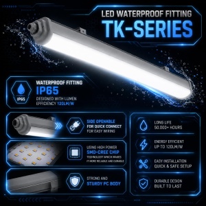 Lampa LED V-TAC TK-SERIES 150 CM 48W Wasserfest IP65, 5760 Lumen - Img 3