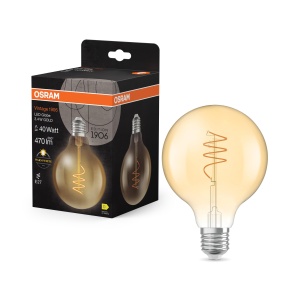 Lampa LED Vintage Osram 1906, 3.4W, 470lm, sticla aurie