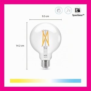 Lampa LED Vintage WiZ E27, 60W, dimabila, transparenta - Img 2