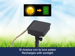 Lampa solara decorativa Beper P207ILO500, 10 LED-uri, IP44, 3.7 metri, stil vintage - Img 6
