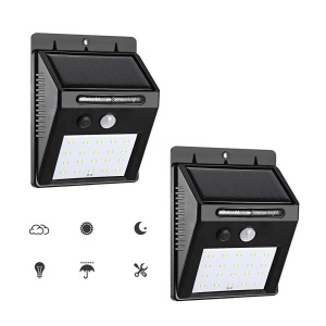 Lampa solara GRIFEMA DG1002-20, 20 LED, waterproof, cu senzor de miscare, 2 bucati