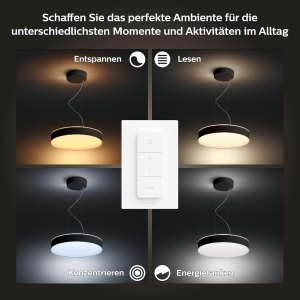 Lampa suspendata Philips Hue Enrave, 4500lm, neagra, cu dimmer - Img 4