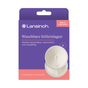 Lansinoh Set 4 Discuri de Alaptare Reutilizabile din Bambus cu Saculet pentru Spalare