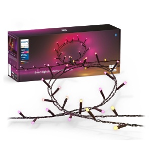 Lant LED Philips Hue Festavia, 500 Mini LED-uri, Alb si Culoare, 40 m, Dimabil