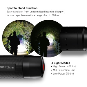 Lanterna LED Ledlenser P7 Core, 450 lm, 300m, 4 baterii AAA - Img 2