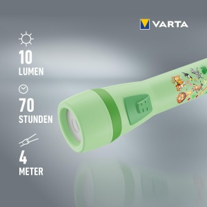 Lanterna pentru copii Varta, design jungla, robusta, cu protectie oculara - Img 4