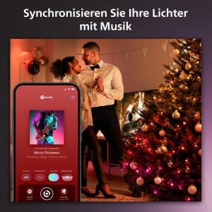 Lanterne LED Philips Hue Festavia, 250 Mini LED-uri, 20 m, Alb si Culoare - Img 4