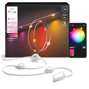 Lanturi de lumini exterioare Philips Hue Festavia, 9m, dimmabile, rezistente la intemperii