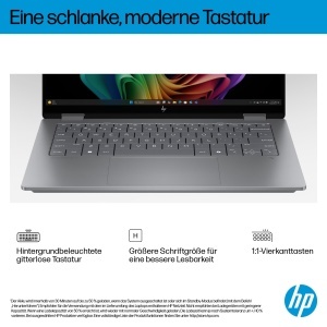 Laptop 2-in-1 HP OmniBook X Flip, 14 2K Touchscreen, AMD Ryzen 7, 16GB RAM, 512GB SSD, Argintiu - Img 5