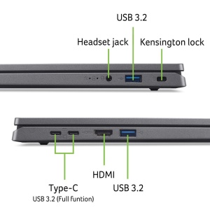 Laptop Acer Aspire Go 17 AG17-31P-3285 17 FHD IPS Intel Core 3 8GB RAM 512GB SSD Gri - Img 5