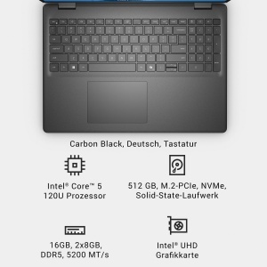 Laptop Dell 16 - Intel Core 5 120U, 16GB RAM, 512GB SSD, Negru - Img 10