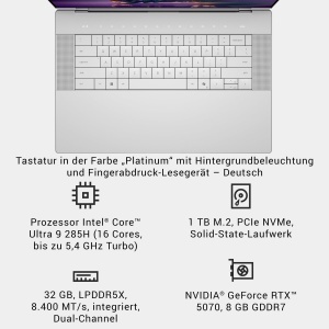 Laptop Dell XPS 16 - Intel Core Ultra 9 285H, RTX 5070, 32GB RAM, 1TB SSD - Img 12