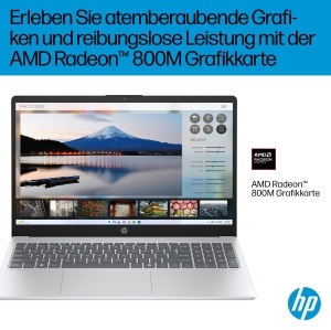 Laptop HP OmniBook 3, AMD Ryzen 5, 16GB RAM, 512GB SSD, 15.6 inch FHD, Argintiu - Img 6