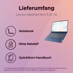 Laptop Lenovo IdeaPad Slim 3 15.6 FHD AMD Ryzen 3 512GB SSD 8GB RAM Albastru Abyss - Img 8