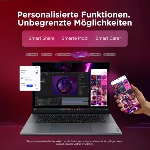 Laptop Lenovo Yoga Pro 9i Aura Edition, 16 3.2K OLED, 32GB RAM, 1TB SSD, Gri - Img 9