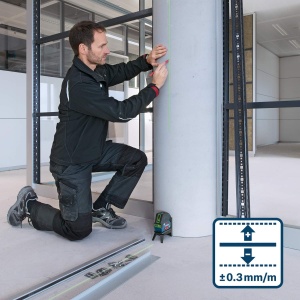 Laser de nivelare Bosch Professional GCL 2-15 G, verde, auto-nivelare, IP 54 - Img 5