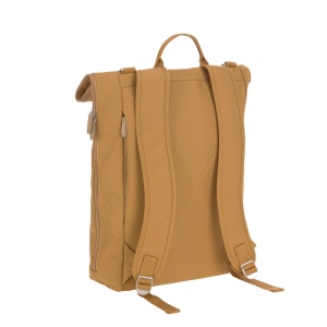 LASSIG Geanta de scutece, saltea de infasat, accesoriu pentru carucior, suport pentru sticle produs in mod durabil/GRE Rucsac Rolltop, galben (Curry) - Img 7