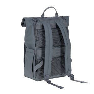 LASSIG Rucsac scutec pentru bebelusi Rucsac pentru scutece Rucsac cu covoras de infasat, atasament pentru carucior, suport pentru sticle produs in mod durabil/GRE Rucsac cu topul rulant antracit - Img 7