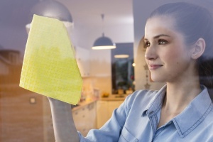 Laveta pentru geamuri Vileda Actifibre, 100 microfibra, galbena - Img 5