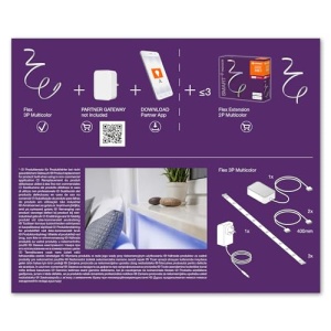 LEDVANCE Benzi LED flexibile pentru utilizare in interior cu tehnologie Zigbee, control al culorilor RGB, mufa tip G (Marea Britanie), 11W, 700 lumeni, slab, durata de viata: pana la 20.000 h, IP20, pachet unic - Img 5