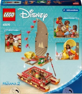 LEGO Disney Moana 2 Moanas Adventure Raft - Barca de jucarie cu panza textila punte detasabila foc de tabara si 3 minifigurine inclusiv Loto si Moni - - Img 11