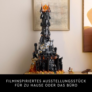 LEGO Icons Barad-dur 10333 Set pentru Adulti 5471 Piese Minifigurine Sauron Frodo Sam - Img 6