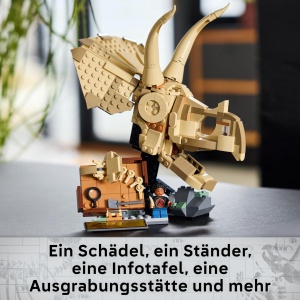 LEGO Jurassic World Fosile de dinozauri Model de craniu Triceratops jucarie de dinozaur pentru baieti si fete de 9 ani si peste cadou pentru copii si  - Img 3
