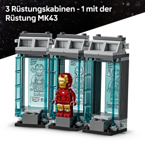 LEGO Marvel 76315 Iron Mans Labor Set de Constructie cu Minifigurine si Mech - Img 3