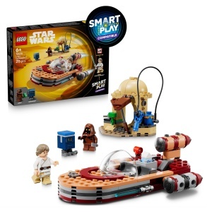 LEGO Star Wars 75420 Lukes Landspeeder Set Interactiv cu Minifigurine si SMART Tag