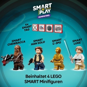 LEGO Star Wars Millennium Falcon 75426 Set Interactiv cu Minifigurine si Functii SMART - Img 4
