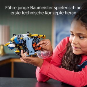 LEGO Technic 42201 Submarin Explorator Adancime 413 Piese Propulsoare Rotative si Greifarm - Img 5