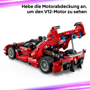 LEGO Technic Ferrari FXX K Model Auto Rosu cu Motor V12 si Usi Fluture - Img 3
