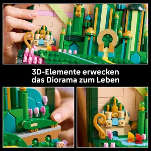 LEGO Wicked Emerald City 75685 Set 3D pentru Adulti cu 6 Minifigurine si Decoratiuni Creative - Img 4