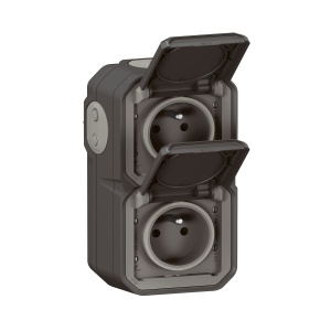 Legrand Plexo Priza Dubla IP55 Montaj Exterior Interior Antarcit
