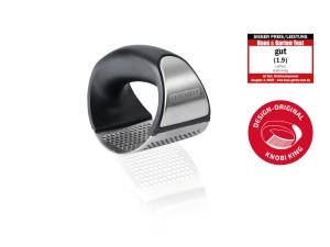 Leifheit Knobi King, presa de usturoi, balansoar de usturoi din otel inoxidabil, poate fi spalat in masina de spalat vase, presa de usturoi, design inovator, gadgeturi de bucatarie, manevrare si curatare usoara - Img 2