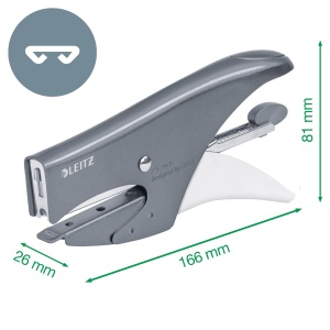 Leitz WOW Heftzange 55472026 Capsator Metalic Ergonomic 15 Coli Rosu - Img 3
