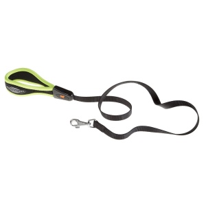 Lesa pentru caini Ferplast ERGOFLUO lesa pentru caini de talie mica maner captusit ergonomic carlig metalic nailon Dimensiune 120 cm Galben - Img 1