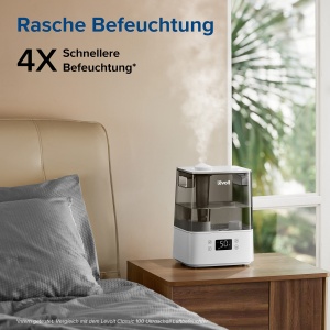 LEVOIT 6L Umidificator Umidificator cu umplere superioara Wlan 27dB cu APP si Alexa Control, mod automat si de repaus, umidificator de camera cu ultrasunete ultra silentios de 60 ore cu dormitor pentru camera copiilor de pana la 47 m2, gri - Img 3