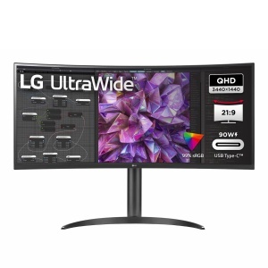 LG Electronics 34WQ75X-B. Monitor AEU IPS 21:9 UltraWide 34" (86,72 cm), TFT-LCD Aktiv Matrix cu iluminare de fundal LED alba, antireflexie, Schwarz - Img 1