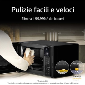LG Electronics LG, MH6336GIH, cuptor cu microunde cu invertor inteligent si gratar de cuart, 23 litri, 1000 W, programe automate, 5 niveluri de putere reglabile, alb - Img 4