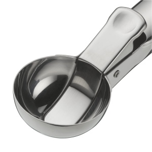 Lingura de inghetata WMF Gourmet 18 cm, lingura de inghetata cu ejector, otel inoxidabil lustruit Cromargan, lingura pentru linguri de inghetata, orez, chiftelute de pepene galben, aluat de biscuiti - Img 6