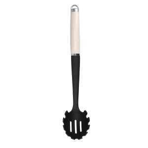 Lingura de servire pentru paste KitchenAid, rezistenta la caldura, antiaderenta, lingura de spaghete - crema de migdale