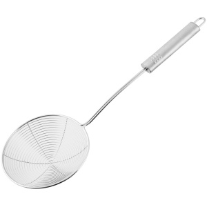 Lingura de strecurare Fackelmann 38 cm MANER OVAL, oala din otel inoxidabil, lingura cu fante pentru gatit si prajit (culoare: argintiu), cantitate: 1 bucata, 36x11,9x6 cm